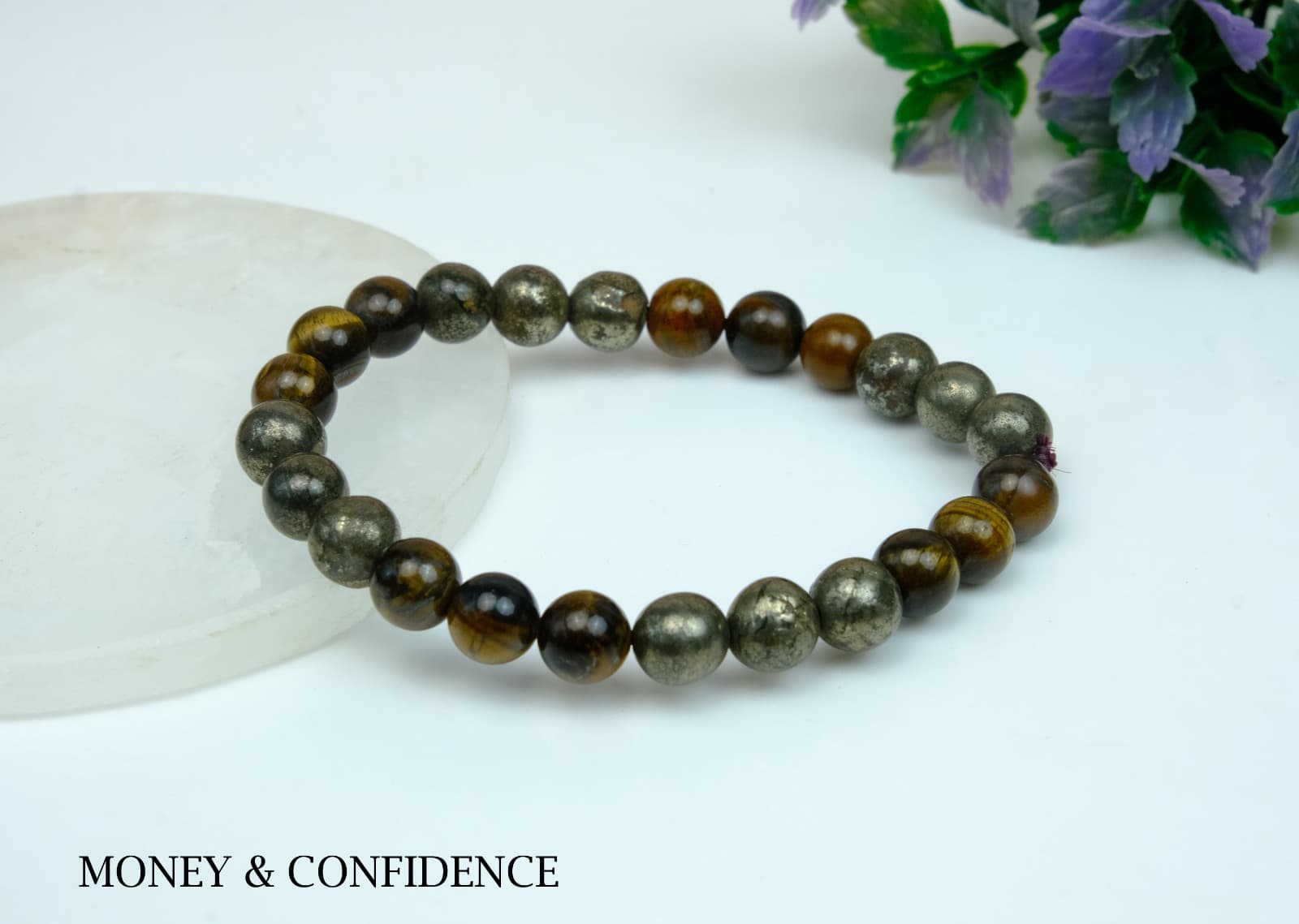 Money & Confidence Tiger Eye + Pyrite Bracelet