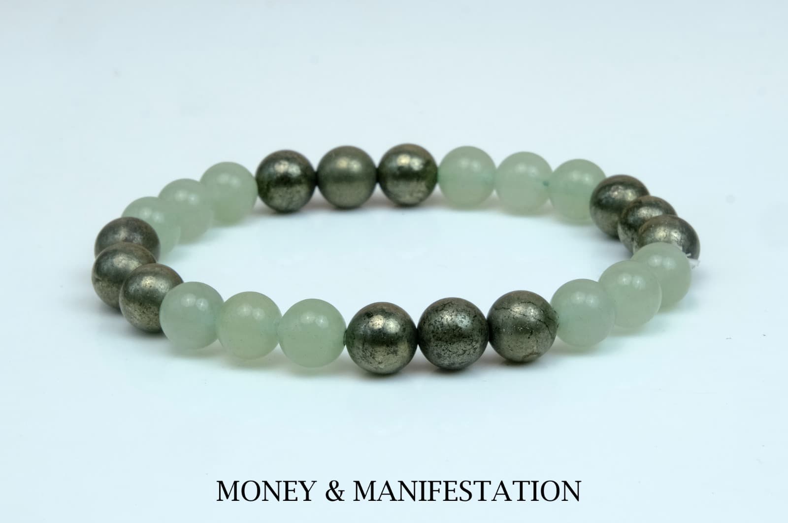 Money & Manifestation Green Aventurine + Pyrite Bracelet