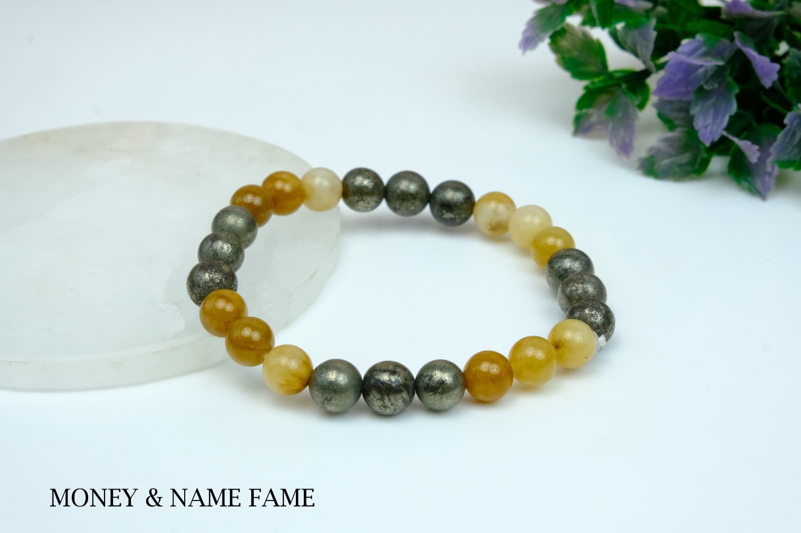 Money & Name Fame Sunstone + Pyrite Bracelet