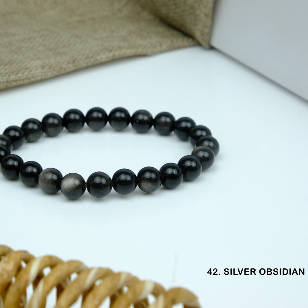 Silver Obsidian Bracelet
